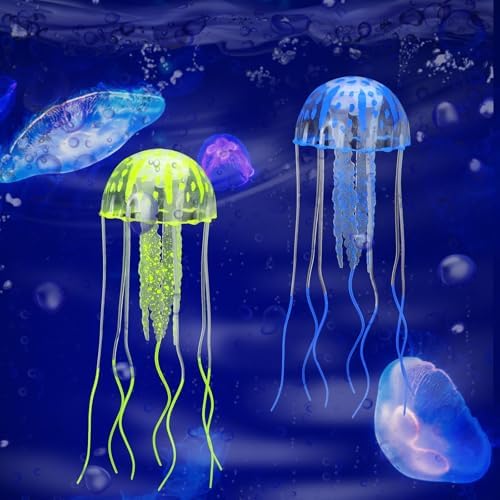 Weewooday 7 Pcs Artificial Fish Glowing Effect,Modern Color