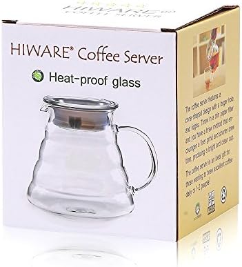 Hiware 600ml Coffee Server, Standard Glass Coffee Carafe, Coffee Pot, Clear