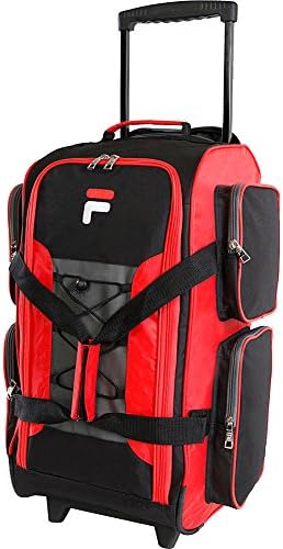 Fila 22" Lightweight Carry On Rolling Duffel Bag, Neon Lime, One Size