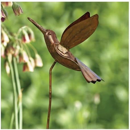 Flamed Copper Dragonfly Garden Ornament