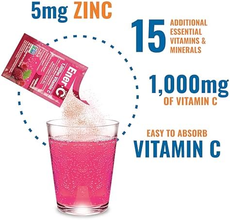Ener-C Multivitamin Drink Mix, Electrolytes Powder - Raspberry, 30 Count | Vitamin Packets for Water, Vitamin Drink Mix, Hydration Liquid Mix, Immune Booster for Adults, Healthy Energy