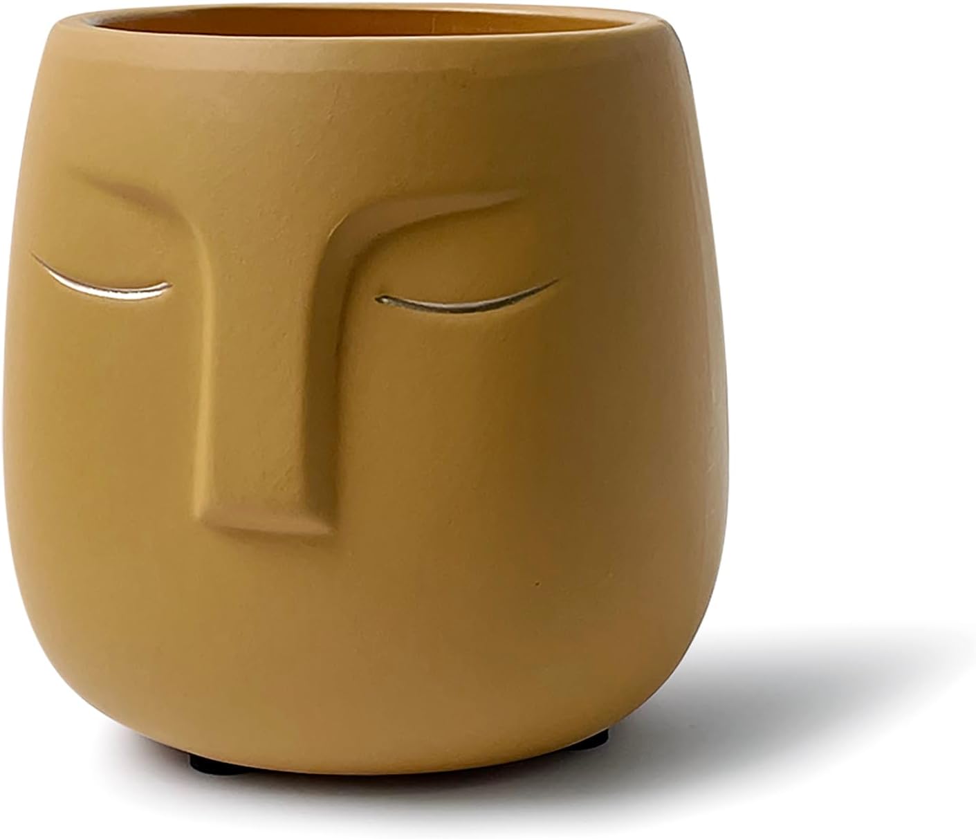 GeLive Head Plant Pot Succulent Planter with Drainage Hole Modern Statue Flower Pot Face Plant Vase Windowsill Box Art Home Decoration Indoor
