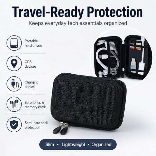 Vangoddy Premium Hard Shell Protective Case for Voice Caddie Swing SC100 and SC200 Swing Caddie