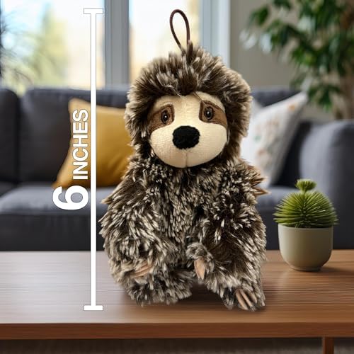 Multipet Sitting Sloth Dog Plush Toy - Squeaky Toy for All Dogs - Extra Soft Plush - Stuffed Animal for Cuddling & Playing - Cute Jumbo Pet Toy (14")