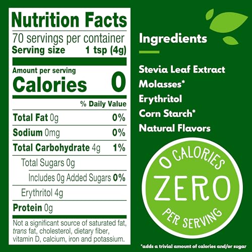 Truvia, Sweetener Natural Calorie Free, 9.8 Ounce | Spoonable jar; 3/4 tsp = 2 tsp sugar; stevia leaf, erythritol; non-GMO, gluten-free, kosher; diabetic & keto