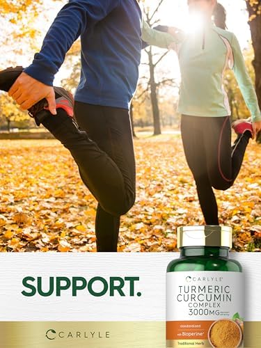 Carlyle Turmeric Curcumin with Black Pepper | 90 Powder Capsules