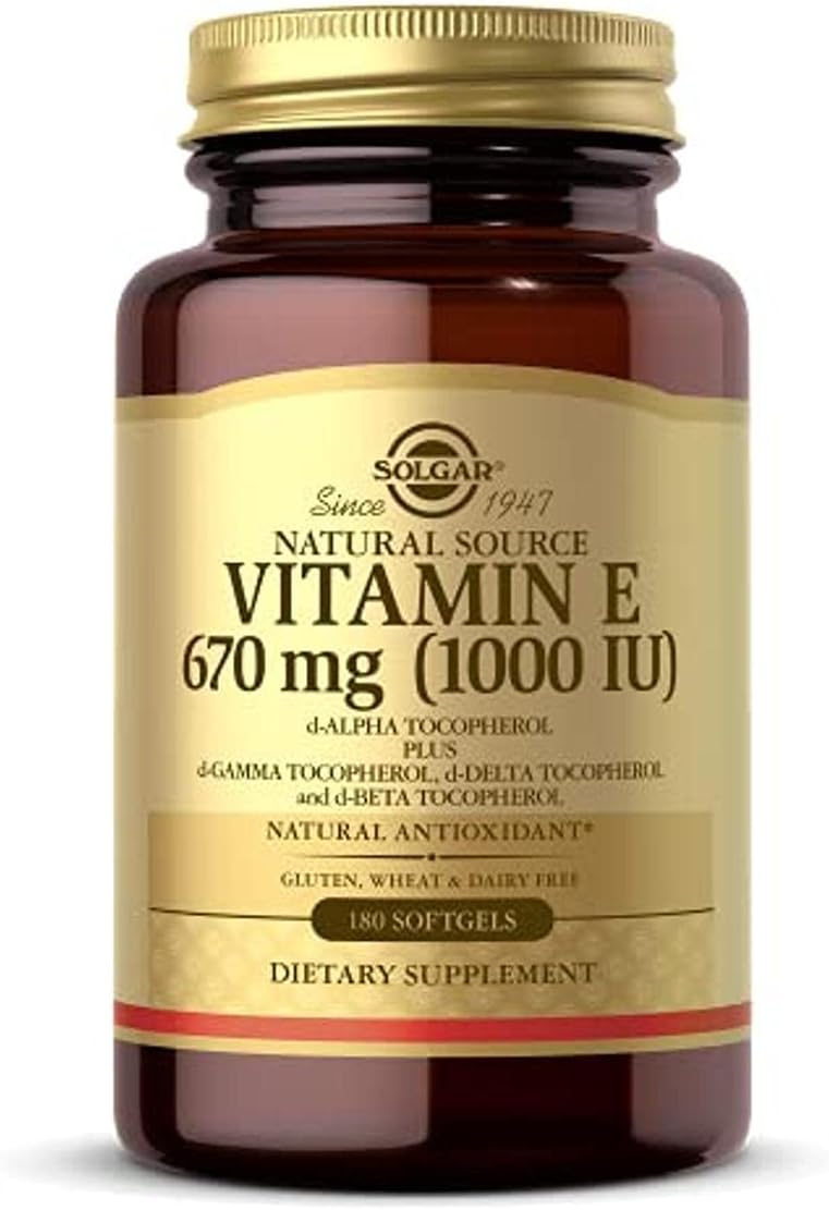 Solgar Vitamin E 670 mg (1000 IU), 100 Mixed Soft Gels - Non GMO | Suitable for Vegetarians, Gluten Free