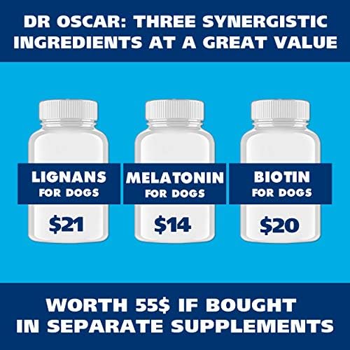 HMR Lignans and Melatonin for Dogs with Cushings. Superior 3in1 Formula with Biotin. Adrenal Support