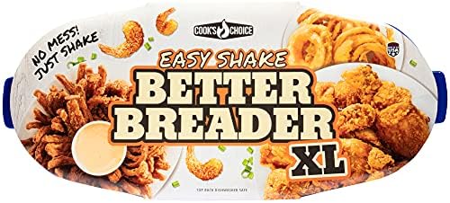 COOK'S CHOICE XL Original Better Breader Bowl 16" Mess-Free Breading Tray | Shake & Coat Batter Bowl w Lid for Chicken, Fish, & Vegetables