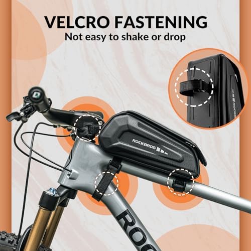 ROCKBROS Bike Phone Bag, [Oversized] EVA Waterproof Bike Top Tube Bag