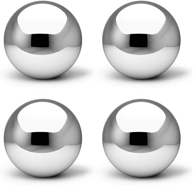 Stainless Steel Gazing Ball, 6 Pcs 50-150 mm Mirror Polished Hollow Ball Reflective Garden Sphere, Floating Pond Balls Seamless Gazing Globe for Home Garden Ornament Decorations (6 Pcs Mix)