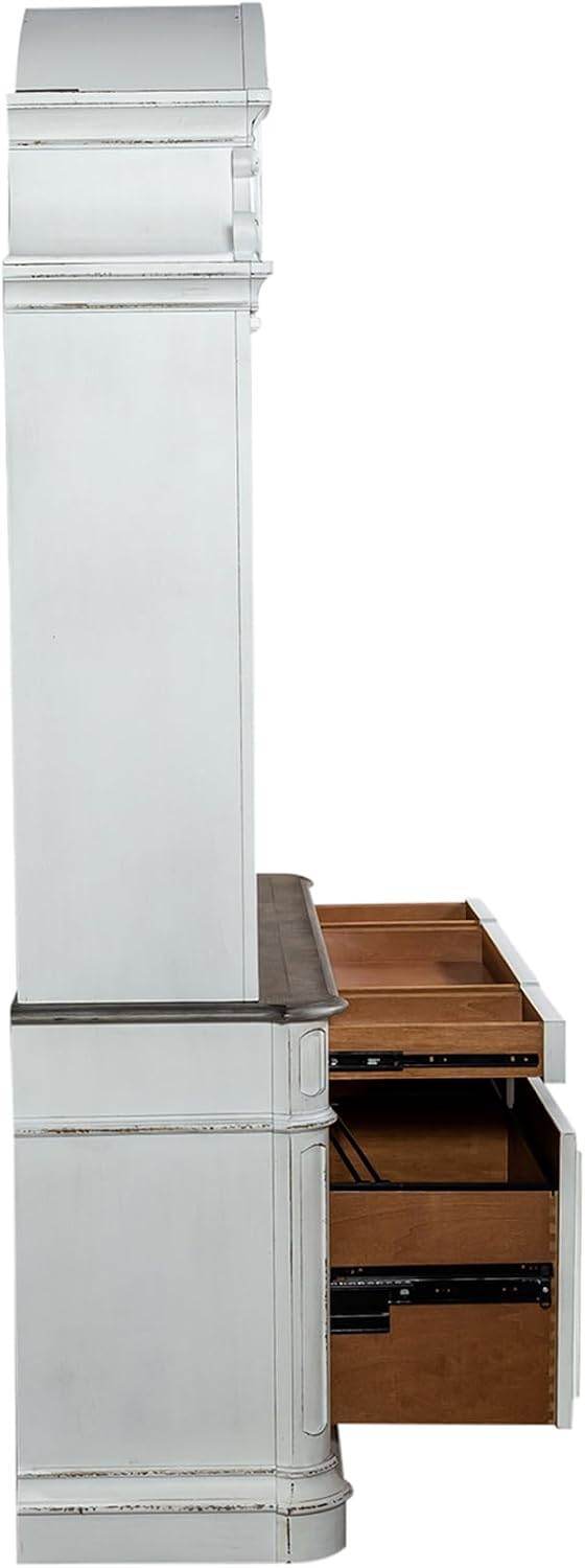 Liberty Furniture Industries Magnolia Manor Lift Top Writing Desk, W56 x D28 x H30, White