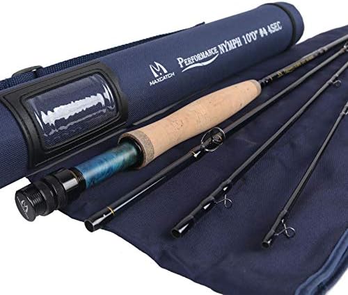 M MAXIMUMCATCH Maxcatch Performance Nymph Fly Fishing Rod in 2/3/4wt: 10ft/11ft, IM10 Carbon, AAA Cork Handle, Rod Tube and Combo Set Available