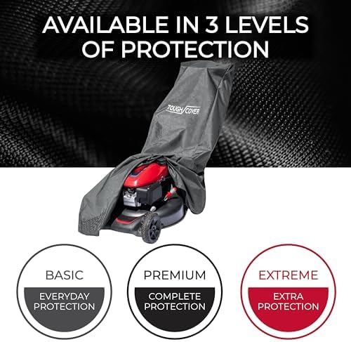 Lawn Mower Cover - 94 x 19.5 x 13.5 in, Black, 600D Oxford - Waterproof Heavy-Duty Push Mower Cover - Universal Fit for Zero Turn & Riding Tractors - Tear-Resistant Outdoor Shield