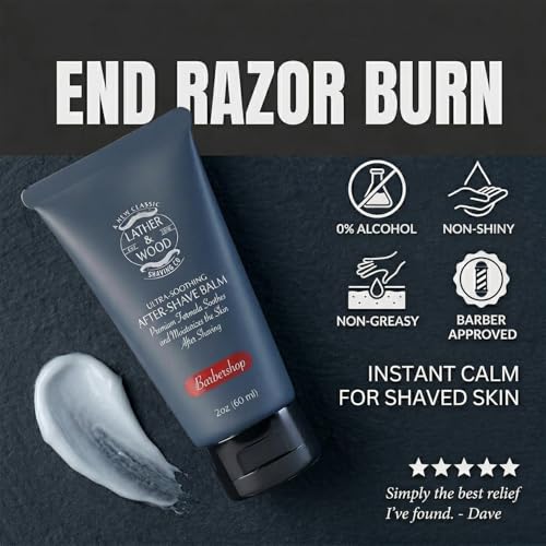 Best After-shave Balm, Sandalwood Scent, Premium Aftershave Lotion, Soothes and Moisturizes Face after shaving, Does Not Dry The Skin, Eliminates Razor Burn For A Silky Smooth Finish …