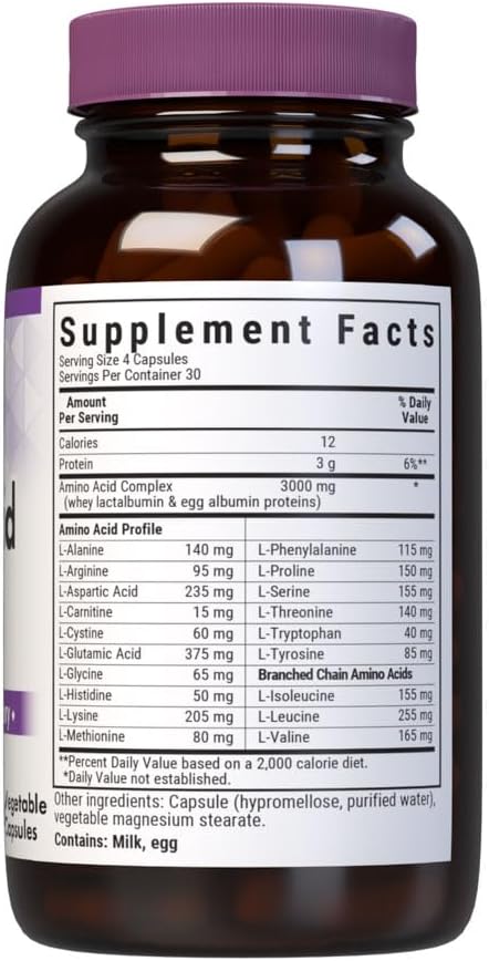 Amino Acid 750 mg 120 veg Capsules | Non-GMO, Gluten-Free