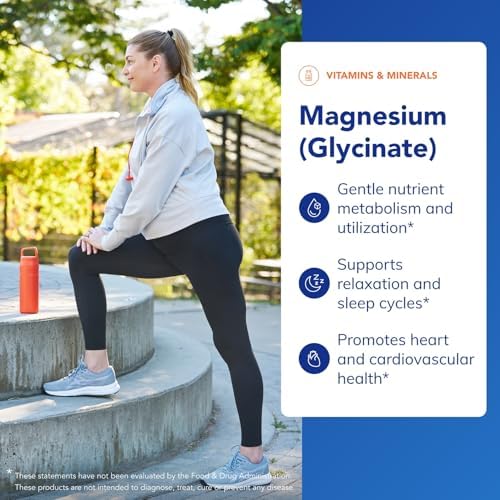 Pure Encapsulations Magnesium (Glycinate) - Supplement to Support Stress Relief, Sleep, Heart Health, Nerves, Muscles, and Metabolism* - with Magnesium Glycinate - 360 Capsules | Supplement to Support Stress Relief, Sleep, Heart Health, Nerves, Muscles,…
