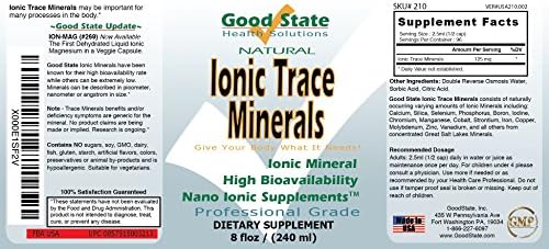 Good State Liquid Ionic Trace Minerals (96 servings at 125 mg - 8 fl oz)