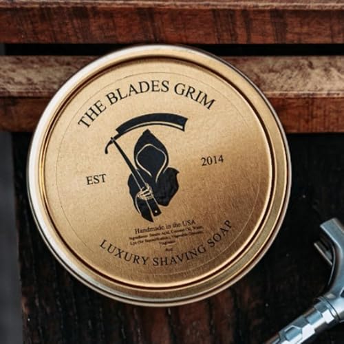The Blades Grim – Luxury Shave Soap, Handmade in the USA (Smolder, 4oz)