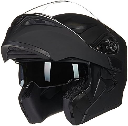 ILM Motorcycle Dual Visor Flip up Modular Full Face Helmet DOT Model 902/902L