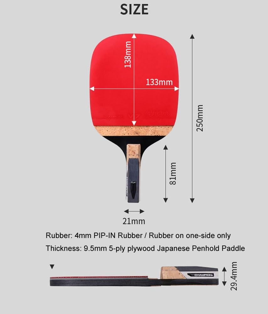Champion Perform-P Middle Class Penholder Table Tennis Racket Ping Pong Racket