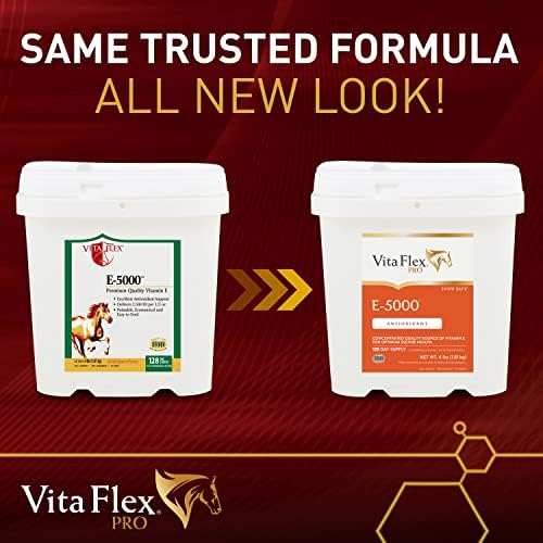 Vita Flex Pro E-5000 Premium Horse Vitamin E Powder, 4 lbs, 128-Day Supply