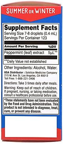 Ricqles Peppermint Oil Dietary Supplement (Supports Healthy Digestion, Intestinal Comfort) (1.69 fl. oz) (1 Bottle) (Product of France).