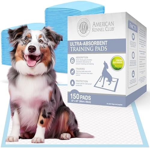 AKC Puppy Training Pads, 22" x 22", Lavender Scented, 150 Count