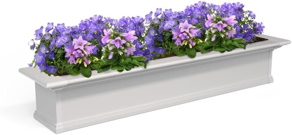 Mayne Yorkshire 5ft Weatherproof Traditional Vinyl Window Box in White