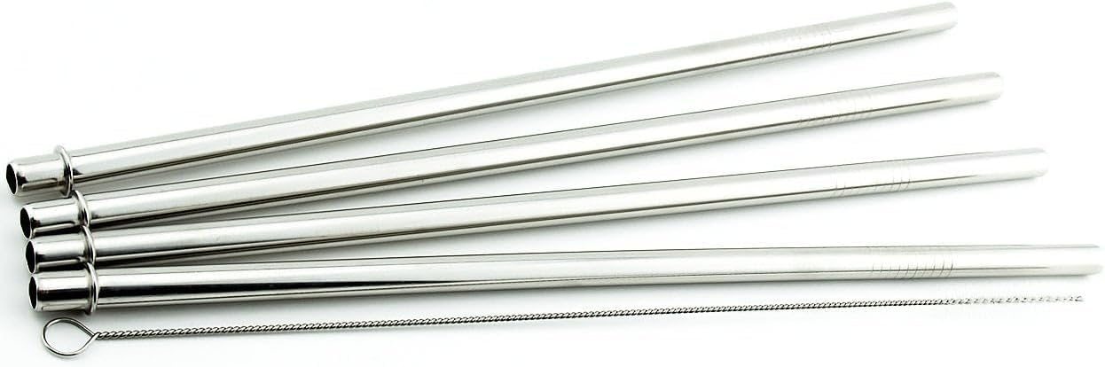 4 Pack Cocostraw for Contigo Shake and Go 20 oz Auto Close Tumbler PerfectFIT 18/8 Stainless Steel Drinking Straws With Cleaning Brush