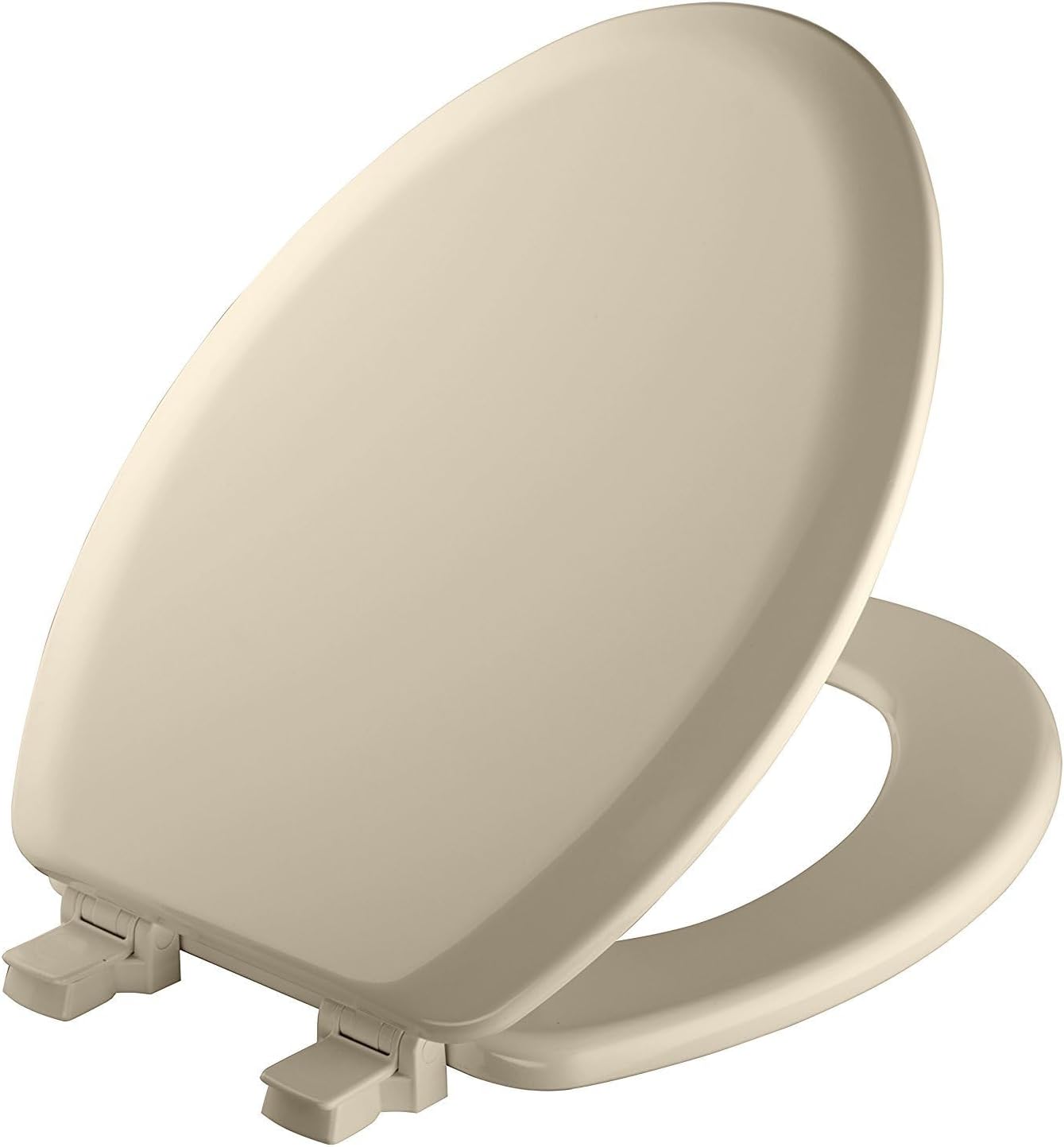 Mayfair Cameron Black Toilet Seat, Non Slip Heavy Duty Wood, Easy Clean, Made in USA, Round