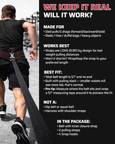 THEFITGUY Sled Pulling Belt, Rotates 360° for Strength & Agility Training | Fits most waists