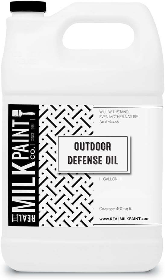 Real Milk Paint, Wood Finish for Outdoor Furniture Gallon Outdoor Defense Oil, Sealer, Protector with Tung Oil for Finishing Fence, Deck, Cedar Garden Bed