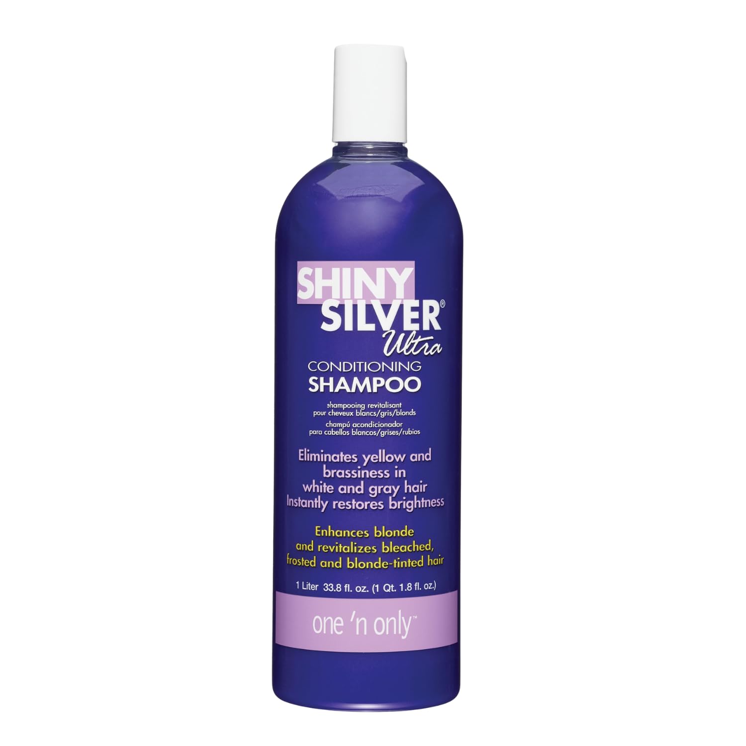 One 'n Only Shiny Silver Purple Shampoo & Blonde Hair Toner, 33.8 oz