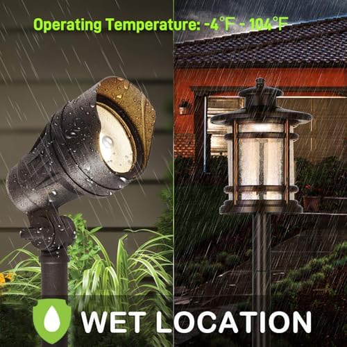 hykolity Low Voltage LED Landscape Kits, 12V-15V Pathway Flood Light Kits