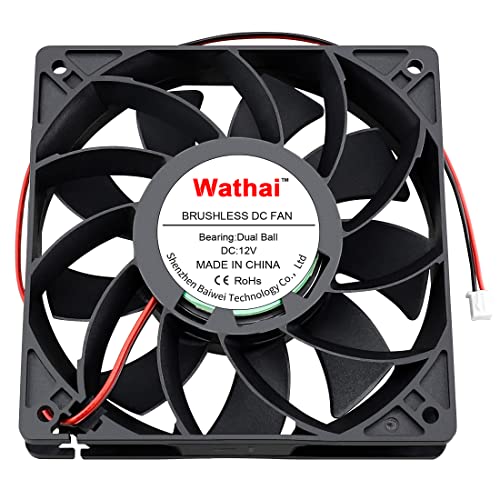 Wathai 120mm x 25mm 12V High Pressure CFM Fan DC Brushless Cooling Fan
