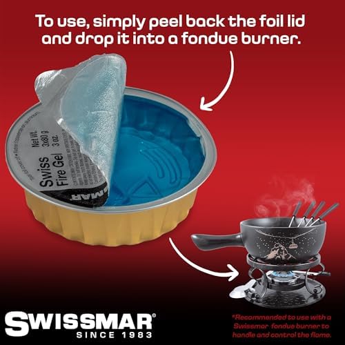 Swissmar Fire Gel Refill - Ideal for Fondue Fuel Burners & Portable Stove, Fluid Fuel Refill for Indoor & Outdoor Use, Lighter Fluid, Burns Longer - 16.9 Ounce