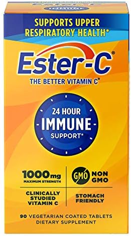 Ester-C Vitamin C, 1,000 mg, 60 Coated Tablets (Packaging May Vary)