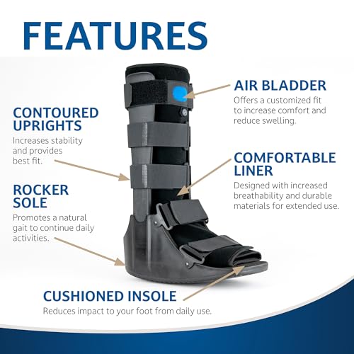 United Ortho Air Cam Walker Fracture Boot, Small, Black