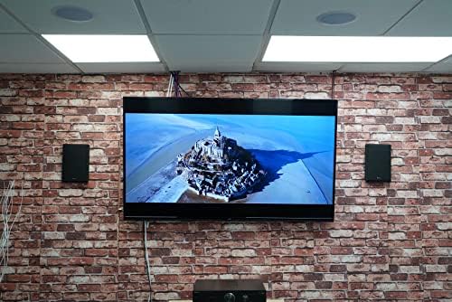Rockville RockSlim Black 5.25" Home Theater Wall Mount Speakers, Pair
