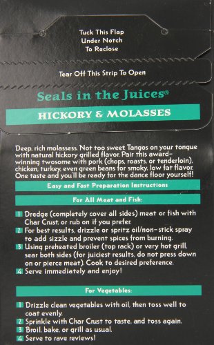 Char Crust Dry-Rub Seasoning, Hickory and Molasses, 4 Oz (Pack of 1)