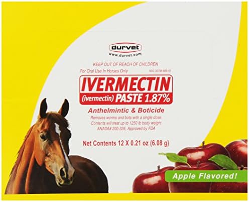 Durvet 12-Pack Ivermectin Dewormer Paste for Horses