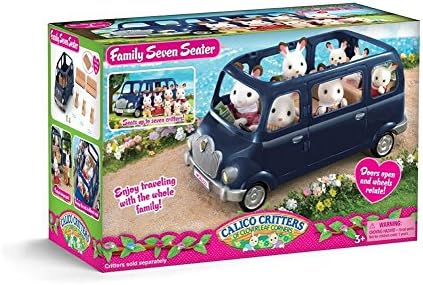 Calico Critters - Family Seven Seater Car - Family Vehicles | Buckle up the whole crew - seven seats for road trip storytelling that rolls smoothly into picnic and travel scenes, Ages 3+