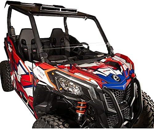 Tusk Removable Half Windshield Clear Compatible with Can-Am Maverick Trail 2018-2026/Sport/Sport Max 2019-2026/Commander/Max 2022-2026
