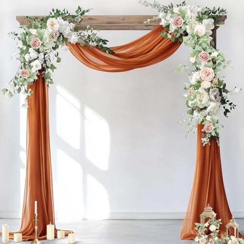 Wedding Arch Draping Fabric Sheer Chiffon Curtain Drape Wedding Party Decor