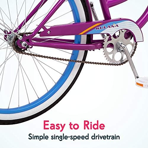 Kulana Lakona Shore, Tide or Wave Cruiser Bike, 20, 24 or 26 Inch Bike for Adults and Youth, 7 or Single Speed Beach Cruiser Bicycle