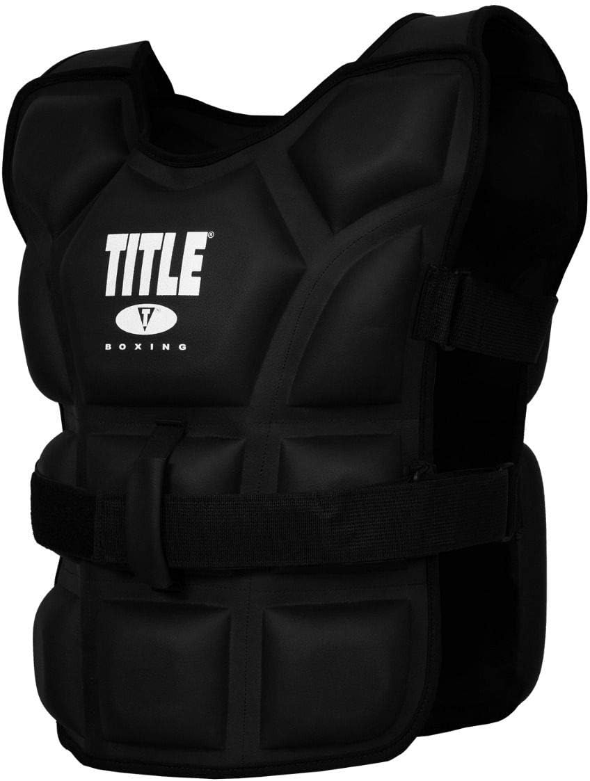 TITLE Boxing "Big Flex" Weighted Training Vest, Black - Fitness Weighted Gear, Strength And Core, Home Gym, Weighted Vest, Weighted Gear