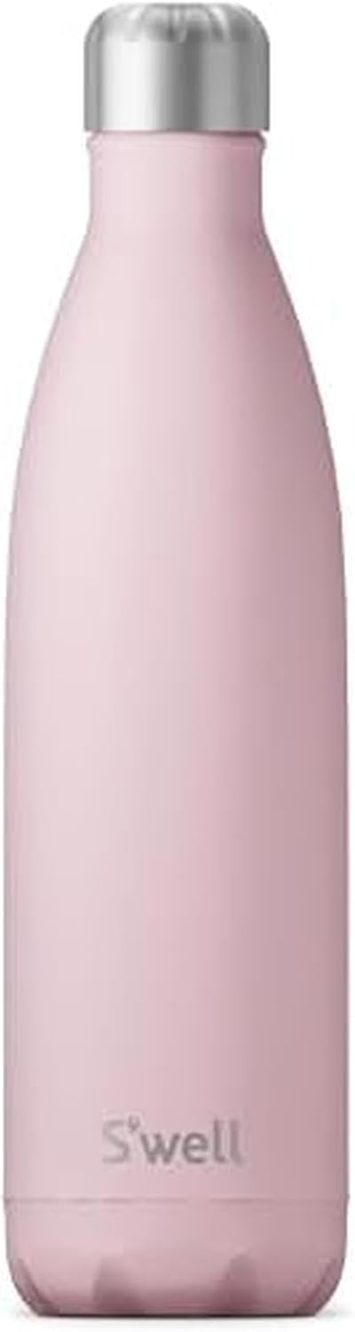 S'well Stainless Steel Water Bottle, 17oz, Blue Suede, Triple-Layered Vacuum Insulated Containers Keeps Drinks Cold for 36 Hours and Hot for 18, BPA Free, Perfect for On the Go