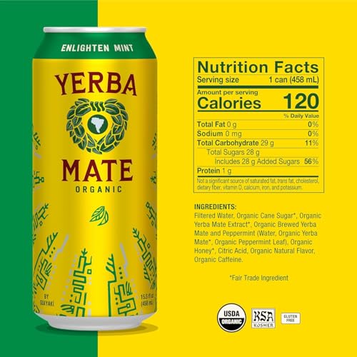 Guayaki Yerba Mate - Enlighten Mint - 16oz.(Pack of 16)
