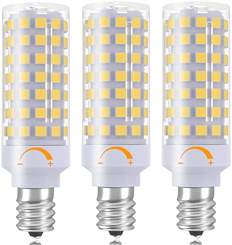 E12 LED Bulb Dimmable 7W Equivalent to 60W Halogen Bulb, Warm White 3000K T6 C7 E12 Candelabra Bulb 60 Watt for Ceiling Fan, Chandelier Lighting, AC120V Kx-2000 Bulbrite Replacement (6 Pack)